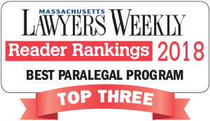 Massachusetts Lawyers Weekly Reader Rankings 2018 - Best Paralegal Program